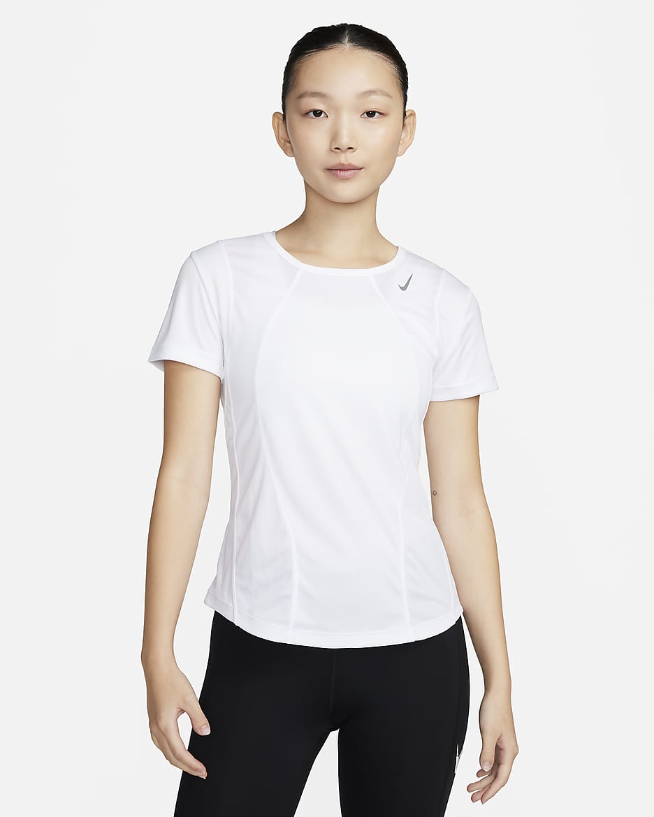 Nike running t shirt white best sale